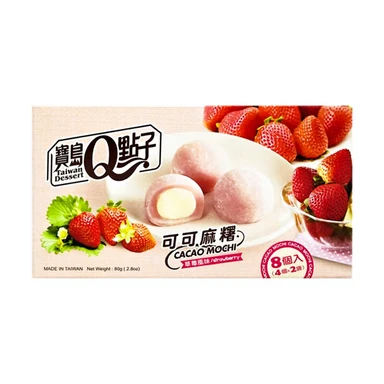 Q-Brand Kakao-Mochi Erdbeergeschmack 80g