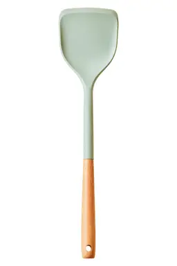 Nova Sage Green Silicone Head Turner With Round Wood Handle