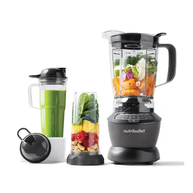 Nutribullet Blender Combo - 1.8L Capacity, 1200W Base With 3 Cups & 2 Flip-Top Lids, Hot & Cold, 3 Pre-Programmed Smart Cycles & 2 Pulse & Extract Functions For Fruit, Ice & Nuts