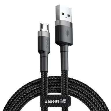 Baseus 2.4A Cafule USB for Micro Cable – 1M – Grey/ Black