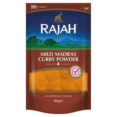 Rajah Spices Mild Madras Curry Powder 100G