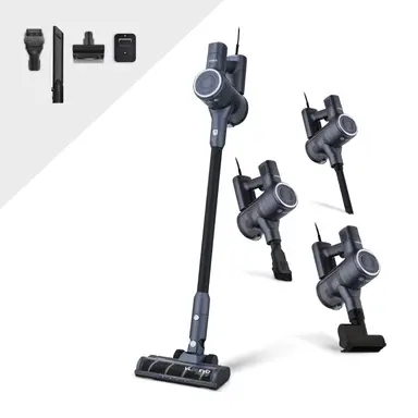 TOWER VL25 Pet Anti-Tangle Corded Stick Vacuum Cleaner, Cyclonic Suction, HEPA Filter, 1 L Capacity, 600 W - Black/Silver, T513007