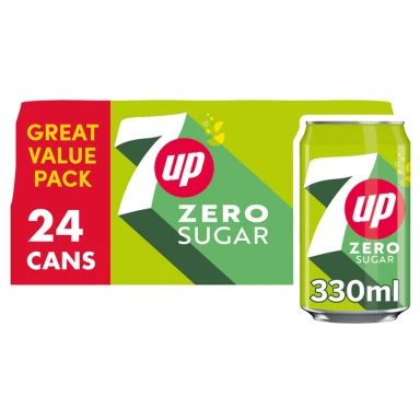 7Up Zero 330ml 24Pk