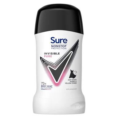 Sure Nonstop Protection Anti-Perspirant Cream Invisible Pure 50ml