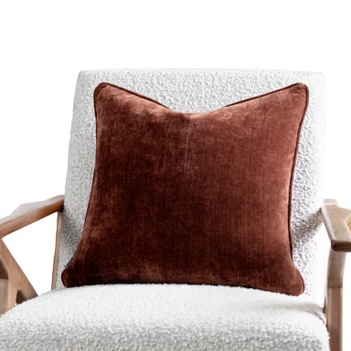 Yard Cushion Heavy Chenille Square Nutmeg 50x50cm