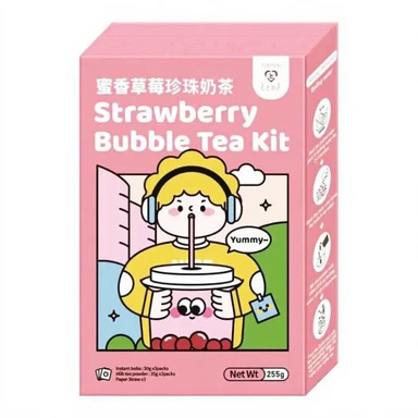 Tokimeki Bubble Tea Kit Erdbeere 255g