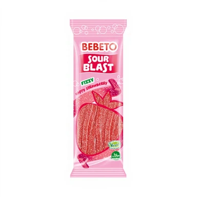 Bebeto Wacky Stick Crazy Aardbei 180 g