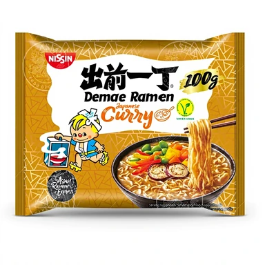 Instant Demae Ramen Nudeln Japanisches Curry, 100g