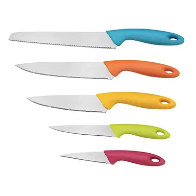 Maison by Premier 5pc Colour Handles Stainless Steel Blade Knife Set