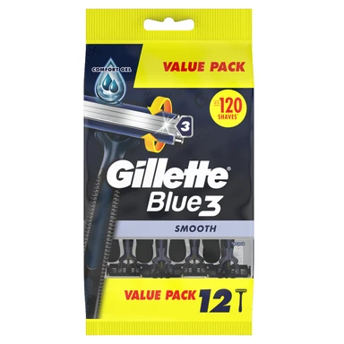 Gillette Blue3 Smooth Men's Disposable Razors 12 Pack