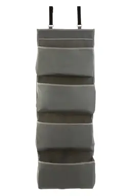 Essentials by Premier Grey Polyester Over Door Hanging Organiser