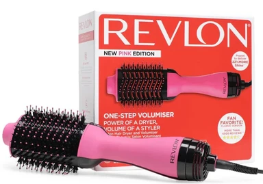 Revlon One Step Volumiser, 2-in-1 Styling Tool RVDR5222VUK, for Mid to Long Hair, Rose Pink