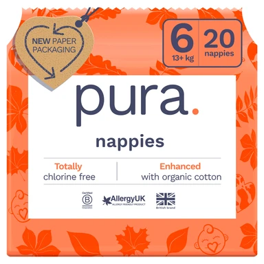 Pura Eco Nappies Size 6 13+ Kg 20 Nappies