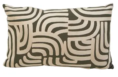 Bosie Cushion Ozella Rectangle Green/Cream