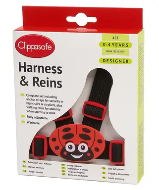 Clippasafe Child Harness and Reins Ladybird 0-4 Years 1 Pack