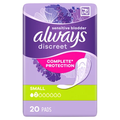 Always Discreet Incontinence Pads Women Small 20Pads