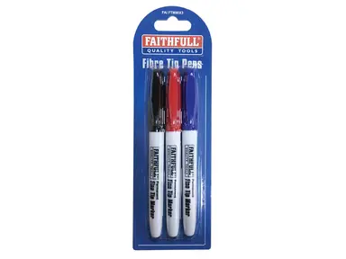 Faithful Fibre Tip Marker Pen Assorted 3 Pack  
