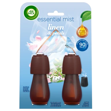 Air Wick Linen and Petals Essential Mist Twin Refill 2x20ml