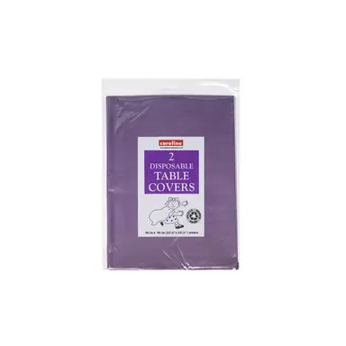 Caroline Tablecloth Paper Disposable Square Purple 90x90cm, Pack of 2