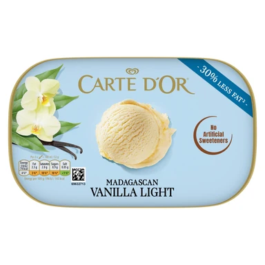 Carte D'Or Ice Cream Dessert Madagascan Vanilla Light 900ml