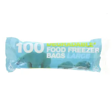 D2W Large Degradable Food Freezer Bags 100 Bags