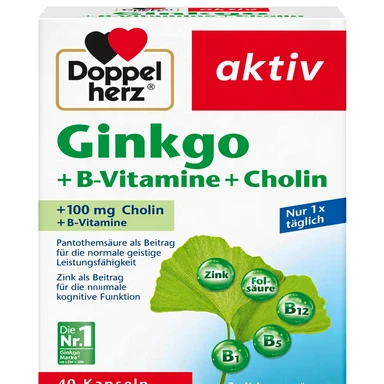Doppelherz Ginkgo + B-Vitamine + Cholin 40 Kapseln