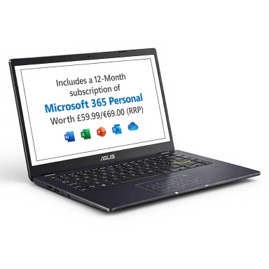 ASUS Vivobook Go 14" Compact Laptop - Intel N4500, 4GB/ 128GB - Blue