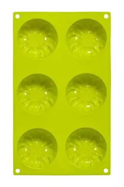 6 Daisy Lime Green Cake Mould