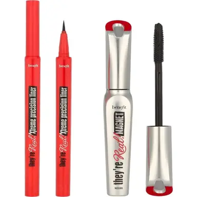 Benefit Cosmetics They're Real! Xtreme Precision Eyeliner & Magnet Mascara Kit - Dramatic Eye Makeup Duo, 9.35ml