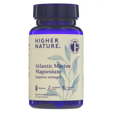 HIGHER NATURE - Atlantic Marine Magnesium - From Pure Filtered Sea Water - 30 caps