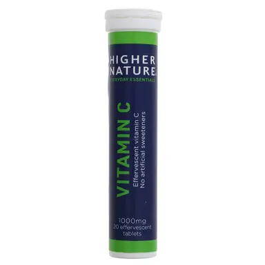 HIGHER NATURE - Vitamin C Effervescent - 1000mg Per Tablet - 20 TABS