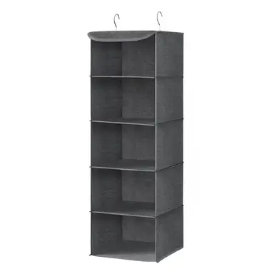 Hanging Closet Organizer, 30x30x90cm, Set of 2, Grey