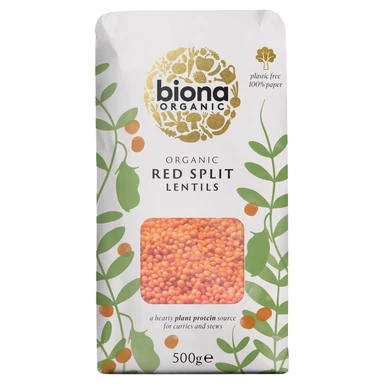 Biona Organic Red Split Lentils 500 g