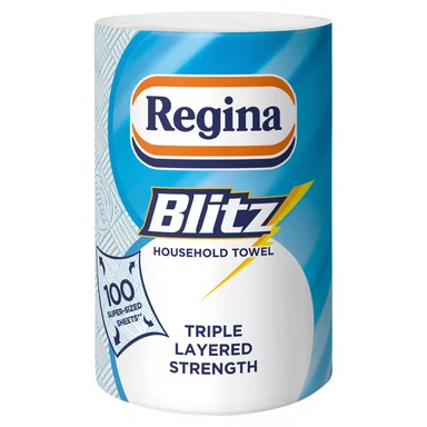Regina Blitz Household Towel, 3-Ply, 1 Roll