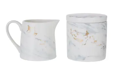 Maison by Premier Marble Luxe Sugar Pot And Creamer