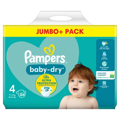 Pampers Baby-Dry Size 4 84 Pack Jumbo+ Pack