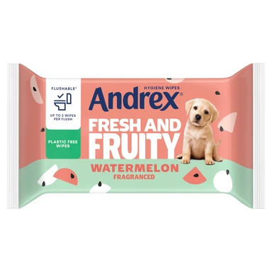 Andrex Fresh And Fruity Watermelon Fragranced Hygiene Wipes 30 Pack