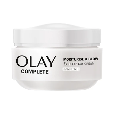 OLAY Complete Moisturise & Glow Day Cream For Sensitive Skin with SPF15, 50ml