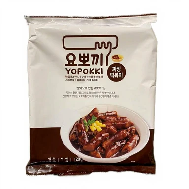 Yopokki Gebakken Rijstcakes met Gebakken Bonenpasta-smaak (verpakt) 120 g