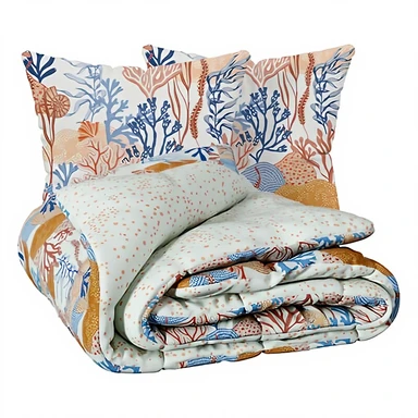 AZURA bedruckte Bettwäsche-Set, 240x220cm, mit einem Bettbezug und zwei Kissenbezügen