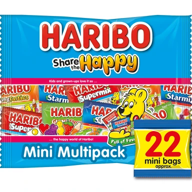 Haribo Share The Happy 22 Mini Bags Sweets 352g