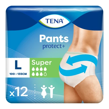 Tena Incontinence Pants Protect+ Super Large 12 Pack