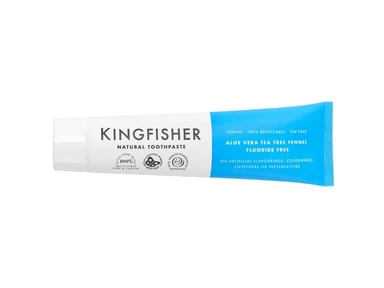 KINGFISHER Toothpaste Aloe Vera Tea Tree Fennel Fluoride Free 100ml