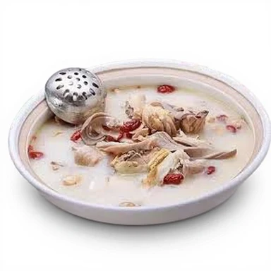 Soupe de poulet au poivre blanc et à l'estomac de porc LA WEI JU