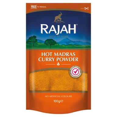 Rajah Spices Hot Madras Curry Powder 100G