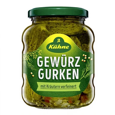 Kühne Spiced Gherkins 370 ml