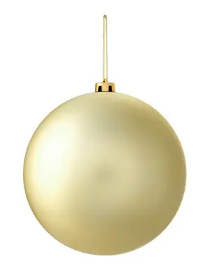 WeRChristmas Gold Large Matt Shatterproof Bauble, 20 cm