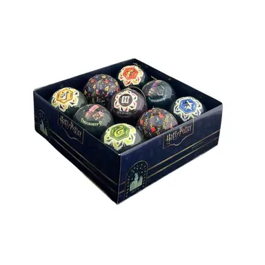 Warner Brothers Harry Potter Patterns Christmas Baubles 9 Pieces (8.3cm)
