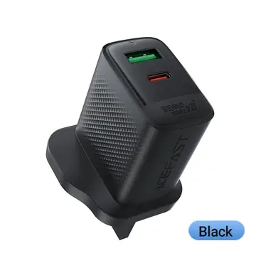 ACEFAST A79 USB-A/ USB-C Charger - Black