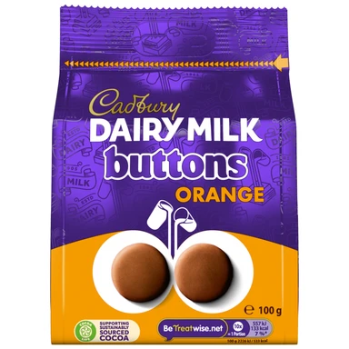 Cadbury Dairy Milk Orange Giant Buttons 100g